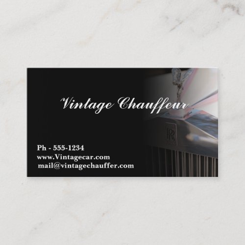 Chauffeur business card