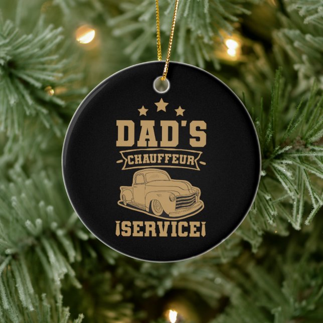 Chauffeur Dad Professional Driver Father's Day Ceramic Ornament (Tree)
