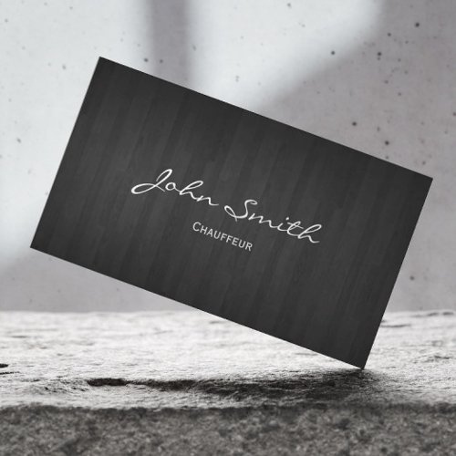 Classy Dark Wood Chauffeur Business Card