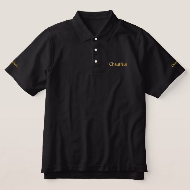 Chauffeur Embroidered Polo Shirt (Design Front)