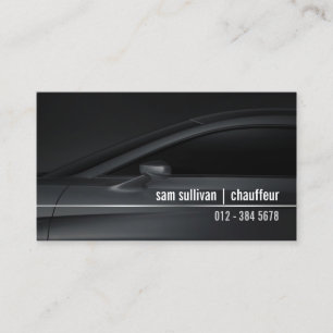 Chauffeur LimoService CarProfile Chrome Automotive Business Card