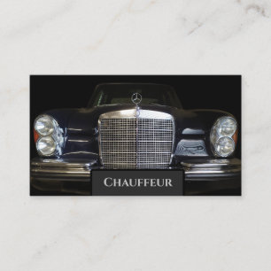 Chauffeur noble Mercedes Benz oldtimer driver Business Card