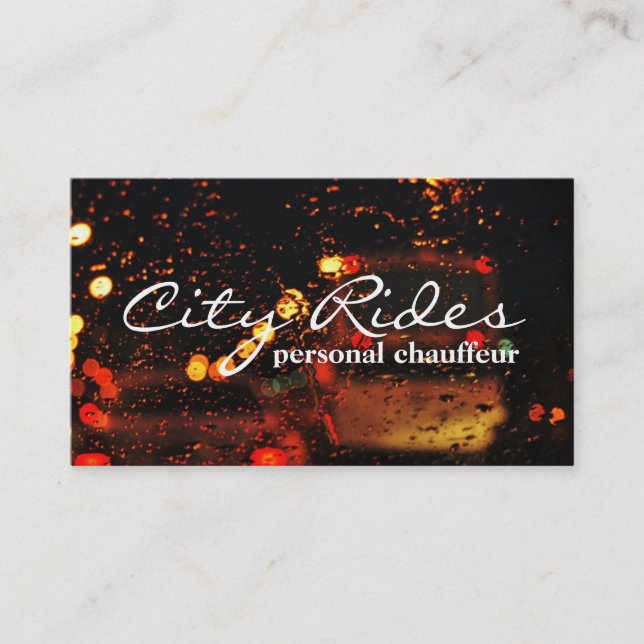 Chauffeur Taxi Cab Driver Transportation Business Business Card (Front)