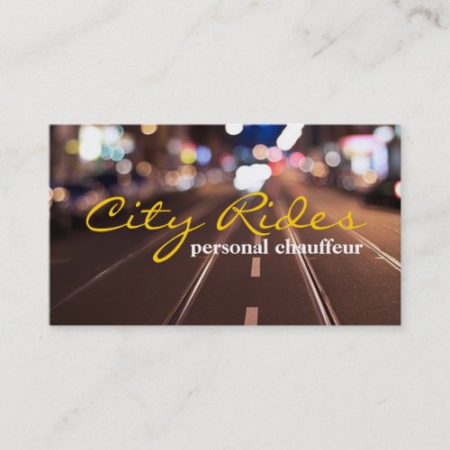 Chauffeur Taxi Cab Driver Transportation Business Business Card Template