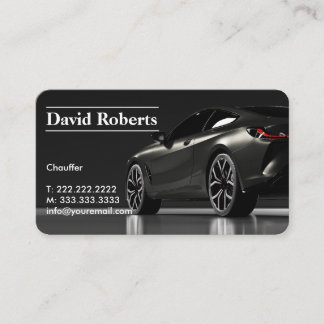 Chauffeur Taxi Driver Professional Dark Business Card