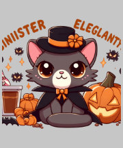 Chausie cat a Playful Blend of Kawaii & Halloween