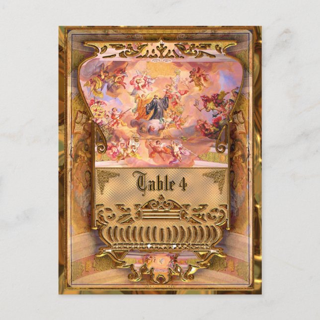 Chaussée-d'Antin Victorian Table Number Card (Front)