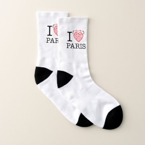 Chaussettes I Love Paris Scan Me Socks