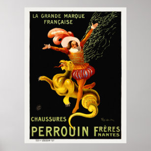 Chaussures Perrouin France Vintage Poster 1909