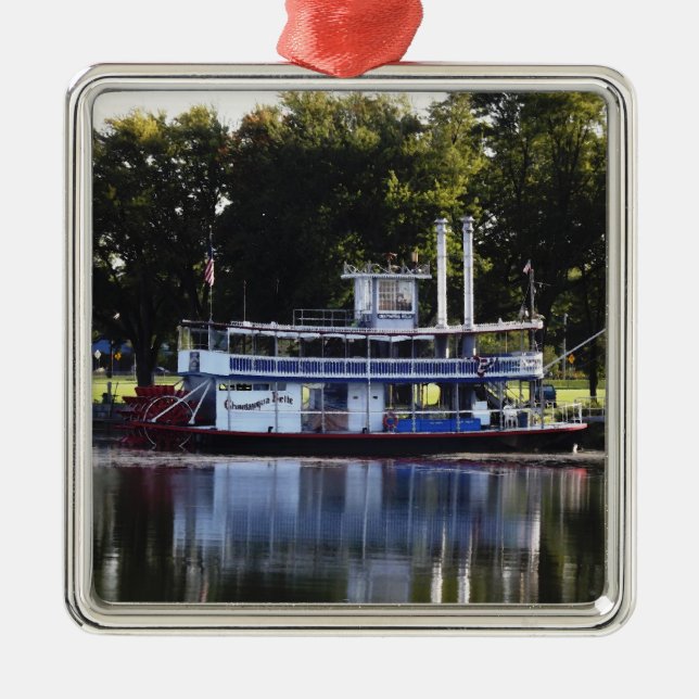 Chautauqua Belle on Lake Chautauqua Metal Ornament (Front)