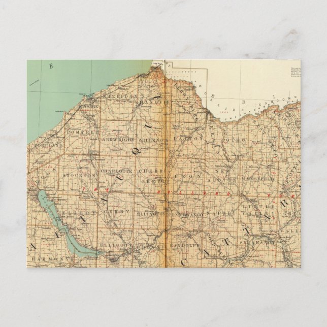 Chautauqua, Cattaraugus counties Postcard (Front)