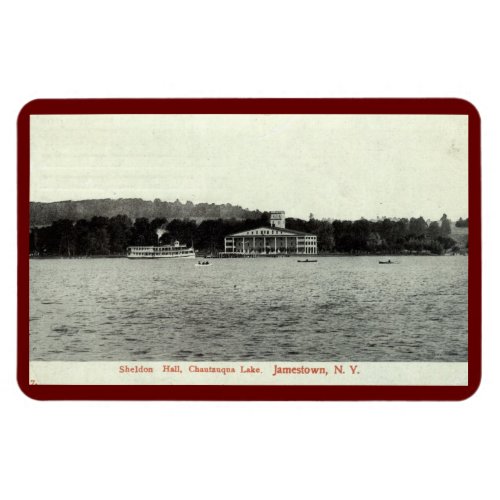 Chautauqua Lake Jamestown NY 1909 Vintage Postcar Magnet