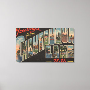 Chautauqua Lake - Large Letter Scenes Canvas Print