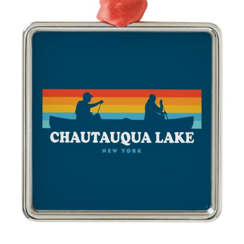 Chautauqua Lake New York Canoe Metal Ornament