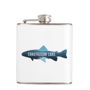 Chautauqua Lake New York Fish Flask