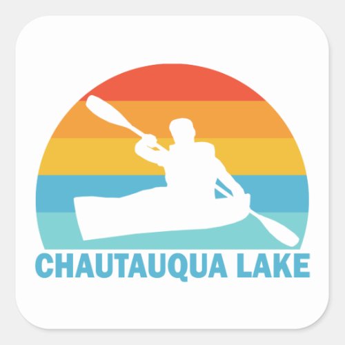 Chautauqua Lake New York Kayak Square Sticker