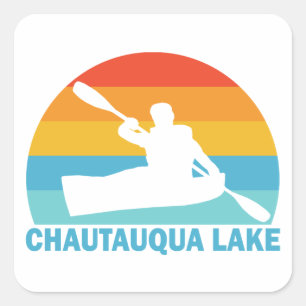 Chautauqua Lake New York Kayak Square Sticker
