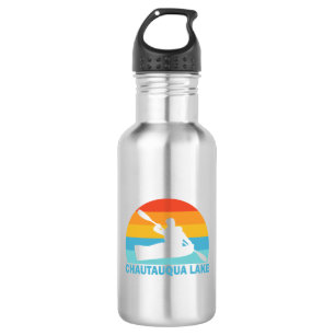 Chautauqua Lake New York Kayak Stainless Steel Water Bottle