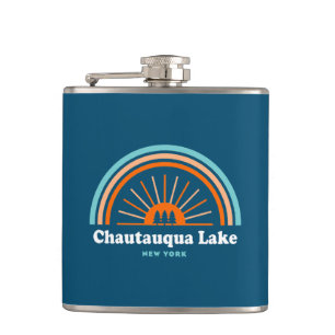 Chautauqua Lake New York Rainbow Flask
