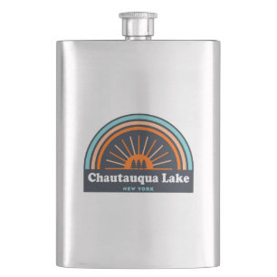 Chautauqua Lake New York Rainbow Flask