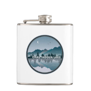 Chautauqua Lake New York Reflection Flask