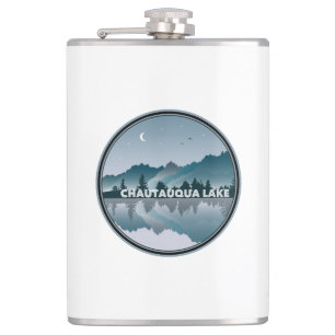 Chautauqua Lake New York Reflection Flask