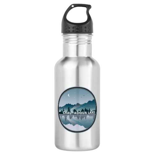 Chautauqua Lake New York Reflection Stainless Steel Water Bottle