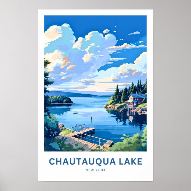 Chautauqua Lake New York Travel Print (Front)