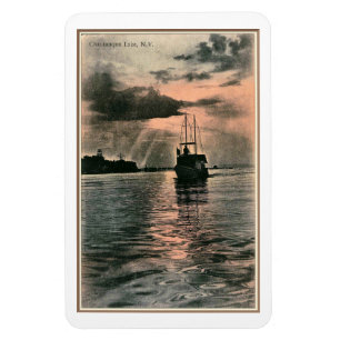 Chautauqua Lake, New York, Vintage Postcard Magnet