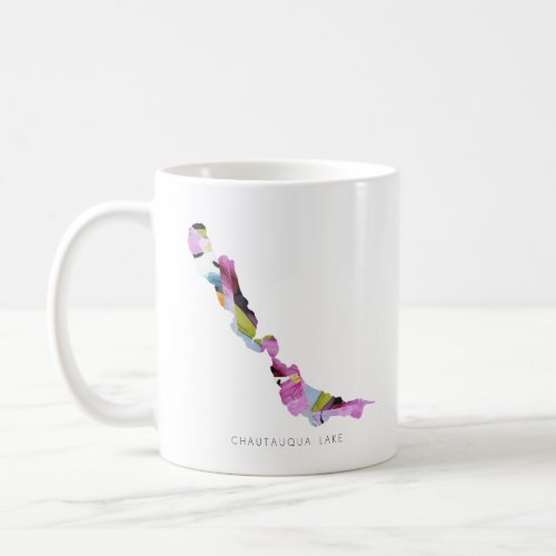 Chautauqua Lake Silhouette Map Coffee Mug