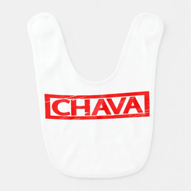 Chava Stamp Baby Bib (Front)