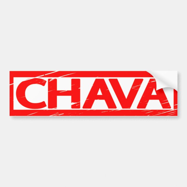 Chava Stamp Bumper Sticker (Front)