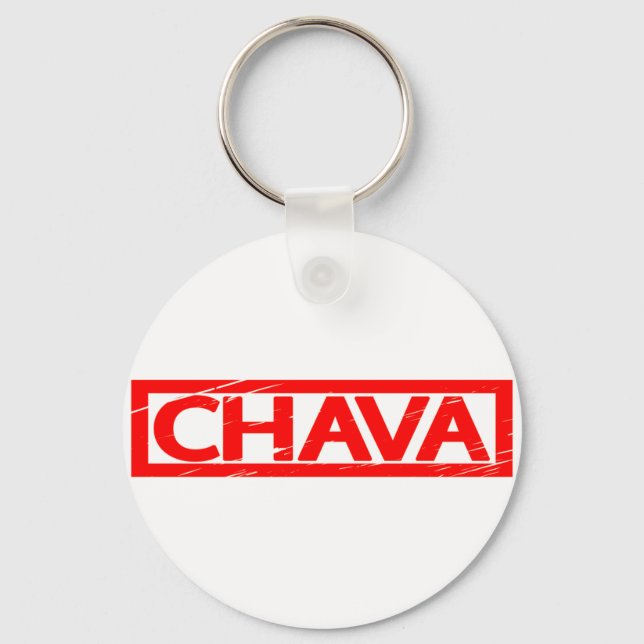 Chava Stamp Keychain (Front)