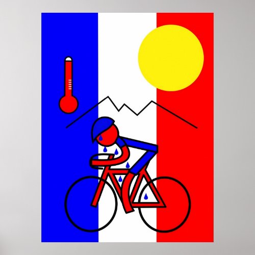 Chavanel fought the heat _ Tour de France Poster