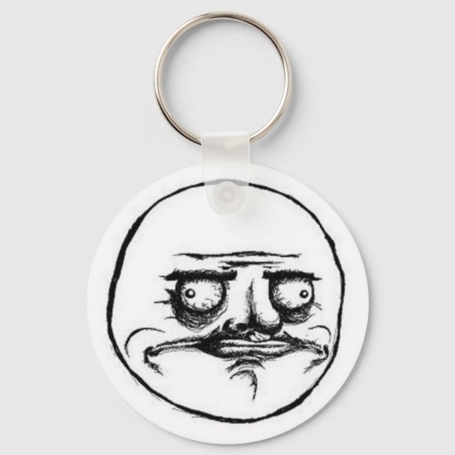 Chaveiro Meme Branco Keychain (Front)