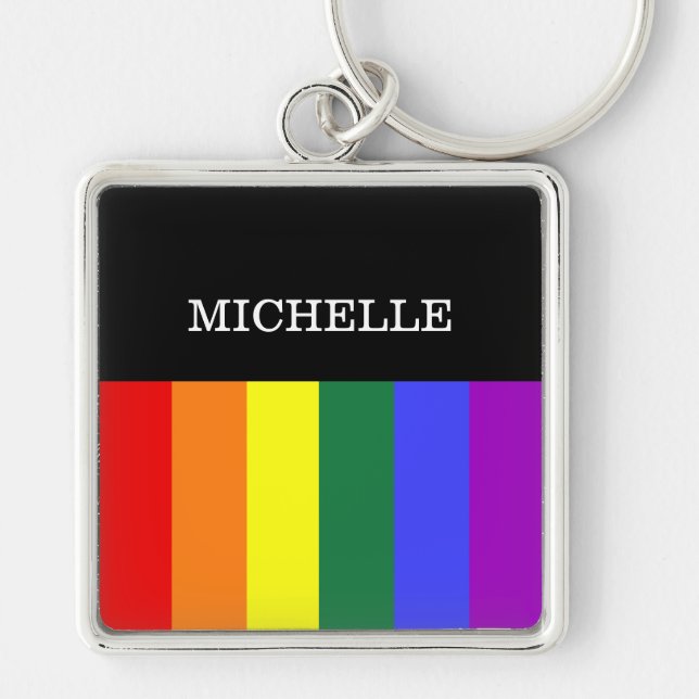 Chaveiro Porta-chaves Orgulho Gay Rainbow Keychain (Front)
