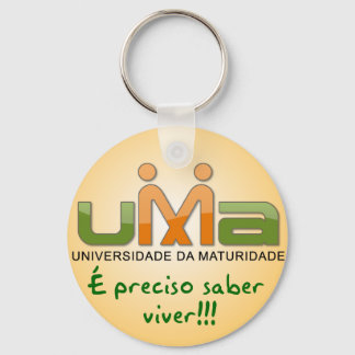 Chaveiro UMA É preciso saber viver Amarelo Keychain