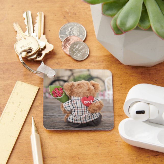 Chaveiro ursinho de pelúcia "Dia dos Namorados" Keychain (Desk)