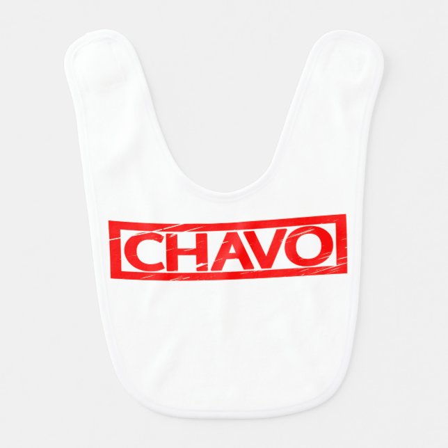 Chavo Stamp Baby Bib (Front)