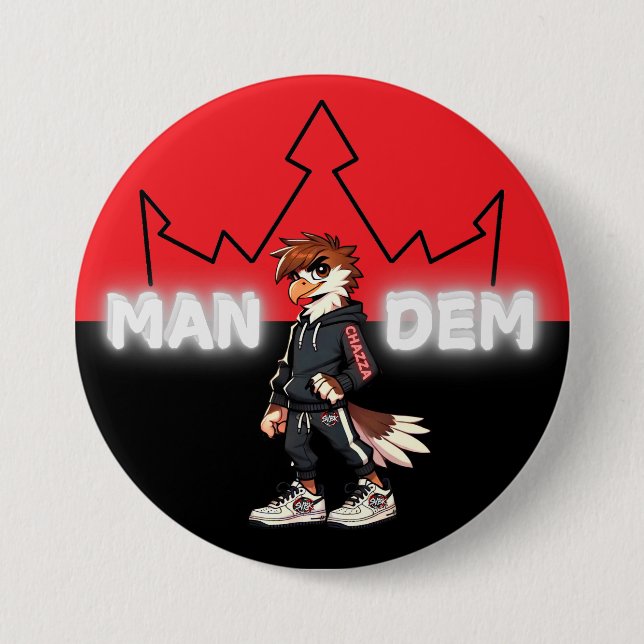 Chazza - Mandem Collection -SVBK- SILVERBCKK TTV  Button (Front)