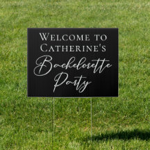 Chci Black White Bachelorette Party Custom Yard