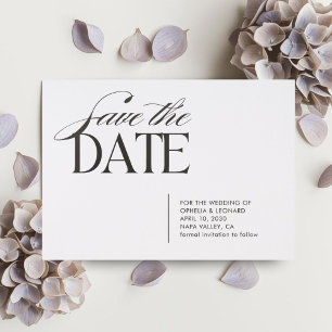 Chci & Elegant Wedding Save the Date  Letterpress Photo Cards