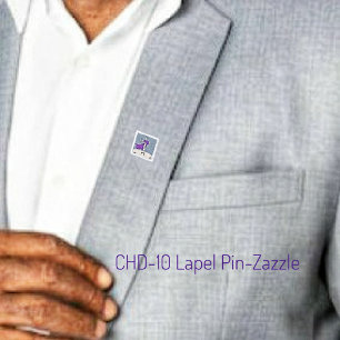 CHD-10 SILVER FINISH LAPEL PIN