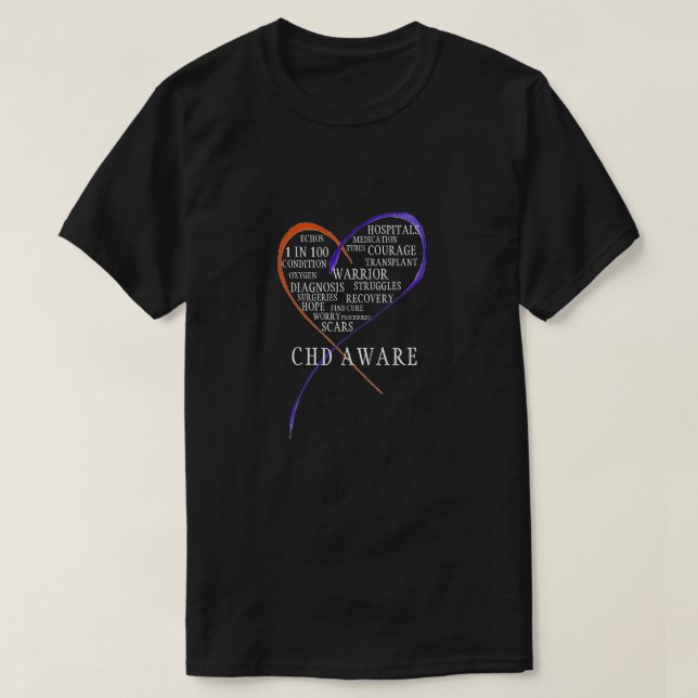 CHD Aware T-shirt (Design Front)