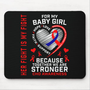 Chd Awareness Baby Girl Daughter Heart Disease Mom Mouse Pad