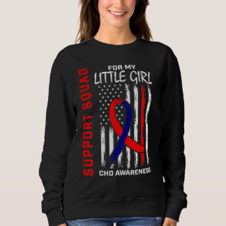 CHD Awareness Daughter Little Girl Heart Disease F Sweatshirt