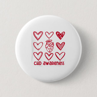 Chd Awareness Heart Anatomical Heart Disease Month Button