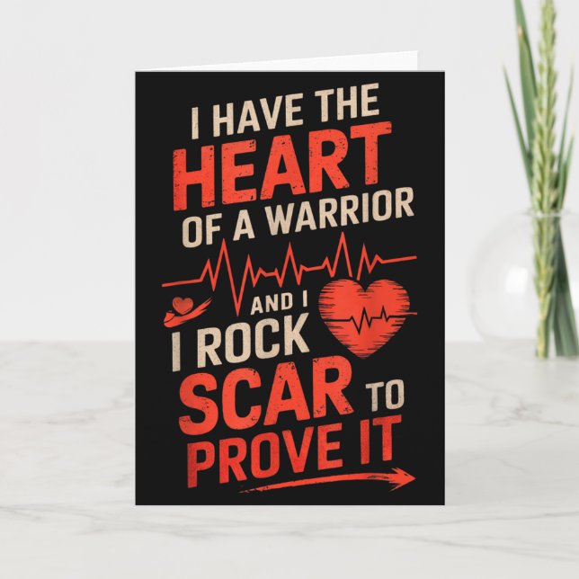 Chd Awareness Heart Disease Warrior Support Surger Card (Front)