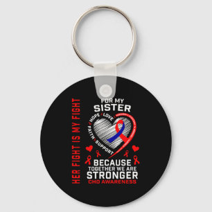 Chd Awareness Sister Heart Disease Matching Family Keychain