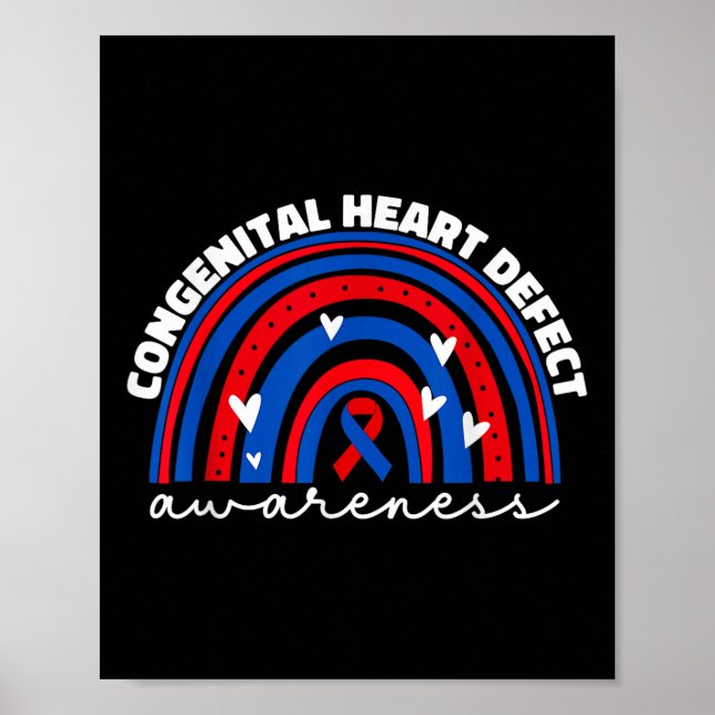 Chd Congenital Heart Defect Awareness Month For Ki Poster (Front)